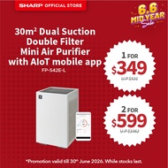 SHARP 30m2 Purefit MINI Air Purifier FP-S42E-L (Light Gray) air purifier sharp