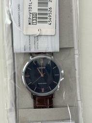 Brand New Casio Analog Watch MTP-VT01L Brown Leather Strap 全新 Casio 指針手錶 MTP-VT01L 棕色皮帶