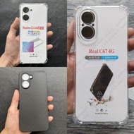 Realme C33 4G/ C33 2023/ C67 4G case is shockproof and durable black TPU orange protective case