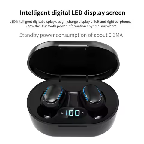 E7S TWS Wireless Headphones Bluetooth Earphones HIFI Lossless Sound Headsets Sport Waterproof Earbud