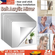20/30cm Durable Self Adhesive Shatterproof Mirror Sheets - Flexible Acrylic Mirror Wall Sticker