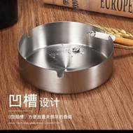 Asbak Kecil Stainless Steel Bulat Awet Kuat Tebal Anti Karat Diameter 10CM Ash Tray Trash Bin Ashtra