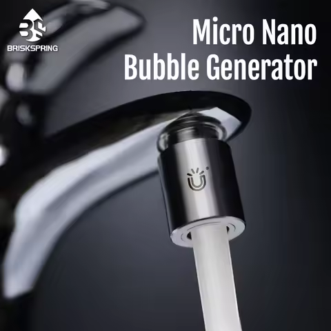 BriskSpring Micro Nano Bubble Generator 360° 720° Home Rotatable Kitchen Faucet Extender Fruit Veget