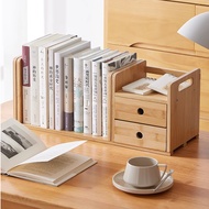 NEW Muji Book Rack Bookshelf Table Desk Organizer Extend Drawer Bamboo Solid Wood Home Office