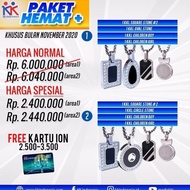 (gratis ongkir)!! paket hemat 4 kalung KK liforce stone