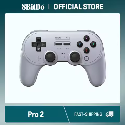 8BitDo New Pro 2 Bluetooth Gamepad with Hall Effect Joystick for Switch 2,1, PC, macOS, Android, Ste