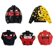 Ferrari F1 Racing Jacket Embroidered Motorcycle Leather Jaket Couple Windbraker Baseball Jeket