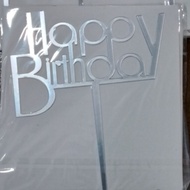Happy Birthday Silver Topper BLD31 1pcs