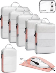 Large Compression Packing Cubes for Travel with See Through Mesh 8 Set Packing Cubes for Suitcases