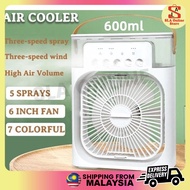 3 in 1 USB Mini Portable Fan Air Cooling fan Aircond Humidifier Purifier Mist Cooler with 7 LED Light