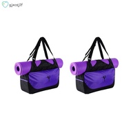 2X Yoga Bag,Travel Bag,Large Capacity Yoga Mat Backpack,Gym Bag,Yoga Bag,Purple