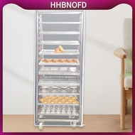 [hhbnofdmz] Clear PVC Bun Pan Rack Cover Dustproof Protective Baking Shelf Cover for Kitchen Storage