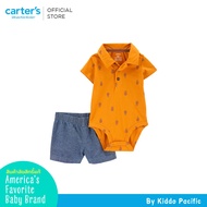 Carters SHORT SET GOLD PALM PRINT L12 คาร์เตอร์ชุดเซท2ชิ้น บอดี้สูท-กางเกง ลายสับปะรด