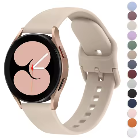 20mm Silicone Band for Samsung Galaxy Watch 4 40mm 44mm Strap Bracelet for Samsung Galaxy Watch 4 Cl