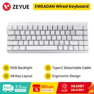 EWEADN DK68 Type-C Wired Keyboard With RGB Backlight Effect Compact 68 Keys Layout For Windows MacOS
