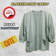 Blazer long blazer Contemporary All size/korean style/outer long cardigan/muslim fasion/blazer scuba/Women's Top