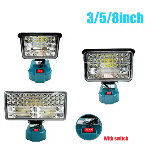 Portable Cordless flashlight 3/5/8 Inch for Makita18V BL1430BL1830 Li-ion Battery LED Work Light cam