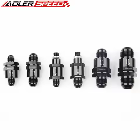 ADLERSPEED -6AN 8AN 10AN 12AN / M12x1.5MM To AN8 AN6 Non Return One Way Check Valve Adapter Fitting 