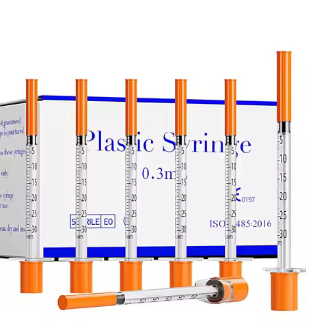 100Pcs/Box 0.3ml 29G 13MM Disposable Syringe With Needle for insulin Sterile individually Packed for