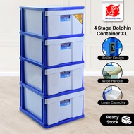 4 Stage Dolphin Container (XL) Plastic Cabinet | Bekas Dolphin 4 Peringkat (XL) Laci Plastik Kabinet