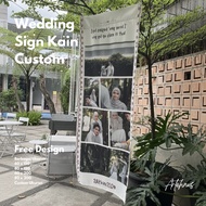 WEDDING PROPOSAL SIGN CLOTH WEDDING CLOTH BANNER COMPLETE SIZE CUSTOM DESIGN NAME AND PHOTO BACKDROP