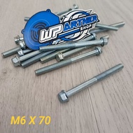 MESIN 10 ENGINE BLOCK BOLT KEY 8 M6X70MM 7CM 7 CM CVT CRANK COVER M6X70 MM MATIC BEBEK SPORT
