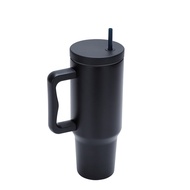 Customized 40 Oz Tumbler With Handle And Straw Lid Stainless Steel Water Bottle Vacuum Insulated The