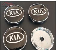 Kia Bộ 2 Nắp chụp trục bánh xe Logo Kia chụp mâm ốp lazang bánh xe ô tô Kia đường kính 60mm ốp chụp