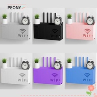 PEONIES Router Rack, Wall Hanging Plastic Wireless Wifi Router Shelf, Durable Multipurpose Space Saving Cable Power Bracket Living Room