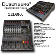 Dusenberg New Professional Mixer 8 Channel ZED8FX 256 DSP Bluetooth USB Original