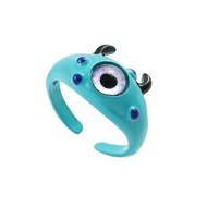 AIA Cincin Korea C25 Monster Kucing Fashion Kecil Warna Motif Kartun Lucu