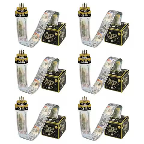 1pcs Birthday Cash Pull Gift Box Money Pulling Box Cash Gift Box Cash Black Money Clip Funny Surpris