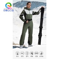 Tianqing Factory Gsou Snow New Style One-Piece Slim-fit Windproof Waterproof Warm Skiing Women's Clo