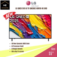 LG 55 Inch QNED AI QNED82 4K UHD HDR10 Smart TV |  Ultra Slim Design | 55QNED82ASA