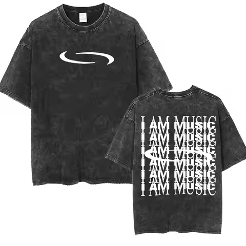Cool Retro Washed Playboi Carti I AM MUSIC Logo T Shirt Opium Ken Carson Narcissist Tour Antagonist 