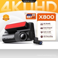 SAFECAM X800 4K WIFI Dual-Channel Dashcam 2160P Front + 1080P Rear Dashcam WIFI Control 24-H