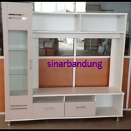 LARGE MINIMALIST TV RACK / MINIMALIST WHITE TV RACK / LARGE WALL UNIT TV RACK
