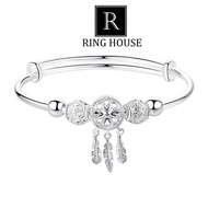 (Bạc 999) Lắc Tay Vòng Tay Nữ Pandora Bạc Chuông Dễ Thương Đẹp Mã 1 Ring House