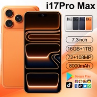 I17 Pro 5G  7.3inch Max Smartphone 16GB+1TB 8000mAh Cellphone Android 15 World Clock Android Phone