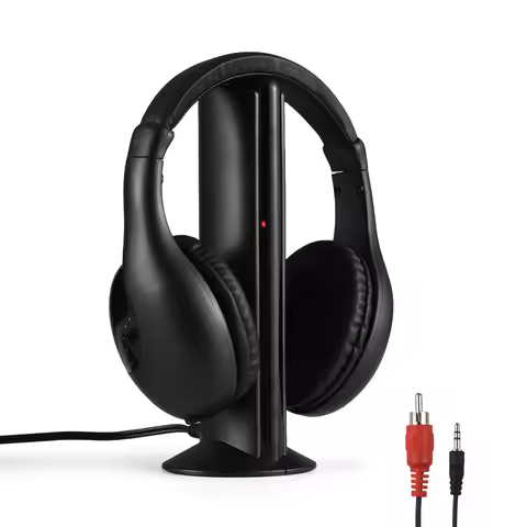 Wireless Headphones for TV Watching with Transmitter and Decoder 5 in 1 TV Over Ear Headset 98ft Wir