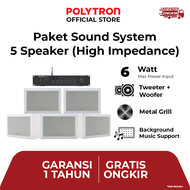 Polytron Sound System Sekolah Masjid Mushola Kantor (5 Wall Speaker)