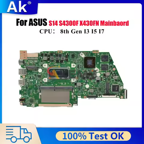 X430FN Laptop Motherboard For ASUS VivoBook V430F S14 K430F X430F S430F S4300F X430FN R430F Mainboar