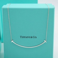 Tiffany 白金 微笑項鍊 大號 🈶盒子