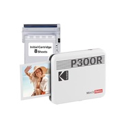 KODAK Mini 3 Retro 4PASS Portable Photo Printer (3x3 inches) + 8 Sheets, White