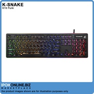 K-SNAKE K19 Punk Brilliant RGB Light Effect Metal Gaming Keyboard - Black | IPOHONLINE