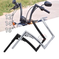 Motorcycle Custom 12'' 14" 16" Ape Hangers Handlebar For Harley Dyna FLHT FXST Softail FLSTF Sportst