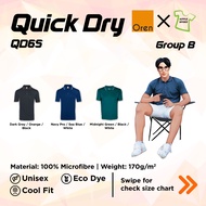 Oren Sport - QD65 Unisex Polo - 100% Microfiber (GRUOP B)