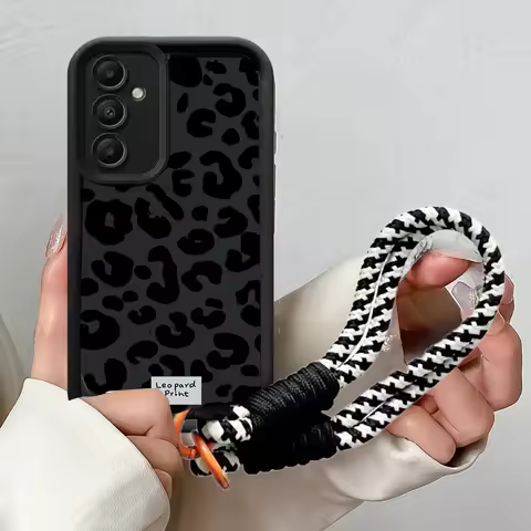 Leopard Print Hang Wrist Strap Case For Huawei Honor X7D X9D X8C X6B X7B X8B X9B X9A X8A X7A X6A X8 