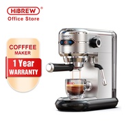 HiBREW Coffee Maker Cafetera 19 Bar Inox Semi Automatic Super Slim ESE POD&amp; Powder Espresso Machine Hot Water H11