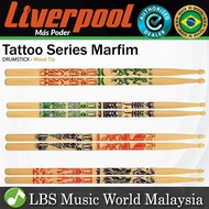 Liverpool Drumstick Tattoo Series Marfim Wood Tip Drum Stick - LE 2BM 5AM 5BM 7AM